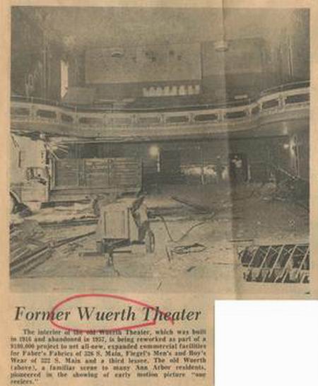 Wuerth Theatre - Old Article From Ann Arbor News